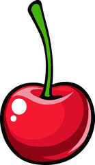 Cherry Vector Illustration | Red Fruit Clipart | Fresh Sweet Food Design