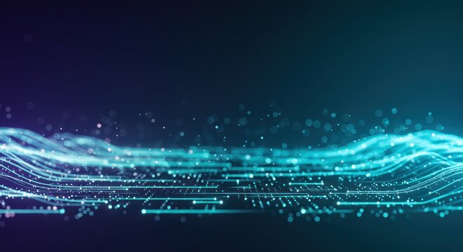 Abstract Digital Waveform Data Flow Visualization.