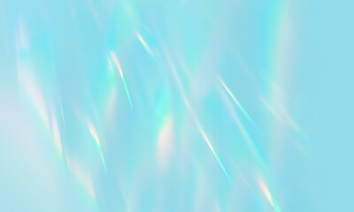 プリズムライトと淡い水色の背景