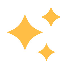 sparkle stars icon on white background.