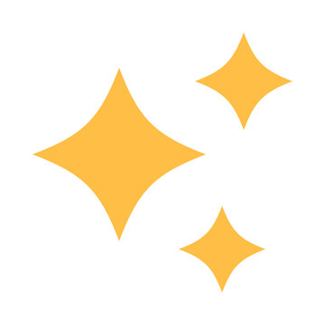 sparkle stars icon on white background.