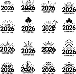 A set of black vector floral business logos and icons in a vintage design