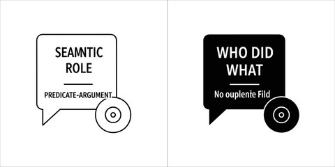 Semantic role and who did what speech bubble