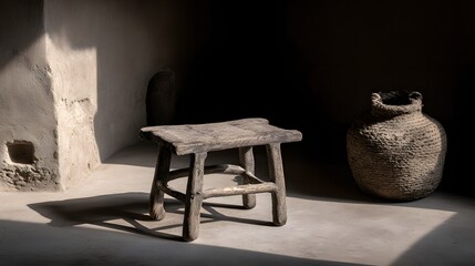 table with visible tool marks and natural imperfections creating authentic charm