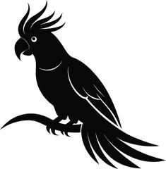 Cockatoo on Branch Icon (Detailed)