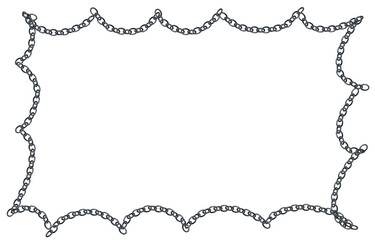 チェーンリングのギザギザ状のラインフレーム