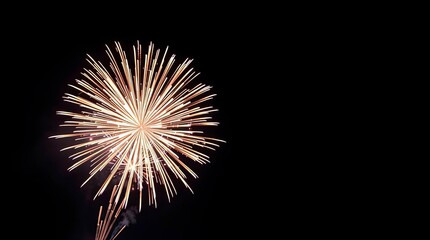Fototapeta premium Geometric Logo Design of Fireworks in the Night Sky from a Low Angle Perspective