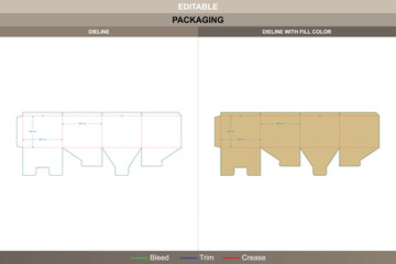 Custom dimensions file boxes auto bottom snap lock dieline drawn through vector precision refining printing tone packaging die line design holds secure self-locking structure