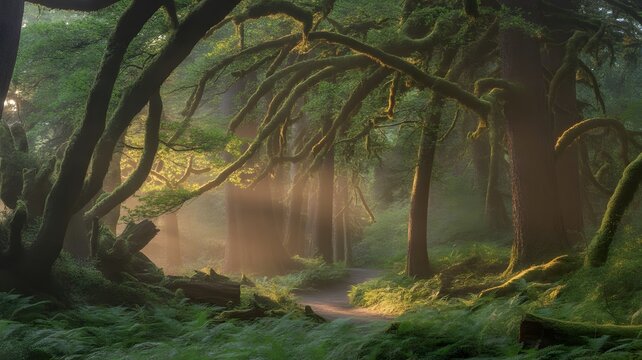 morning in the forest