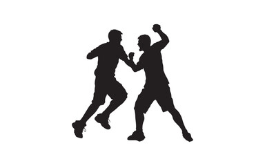 silhouette of a young couple dancing