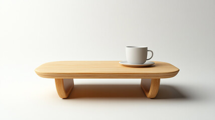 Scandinavian Design of Natural Wood Table Aesthetic