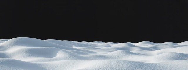 Isolated Snowy Drift with Gentle Shine on Transparent Background