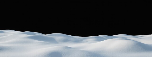 Isolated Snowy Drift with Gentle Shine on Transparent Background