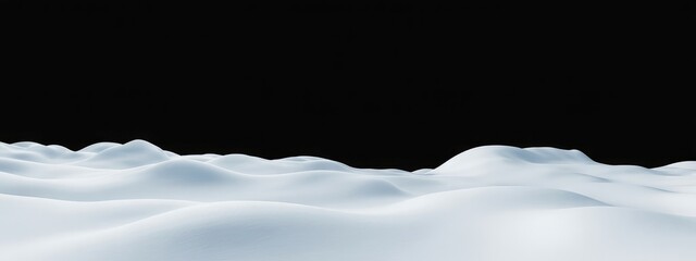 Isolated Snowy Drift with Gentle Shine on Transparent Background