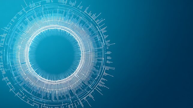 Futuristic HUD Interface and Digital Data Analysis Circle. Technology and Cyber Security Concept.