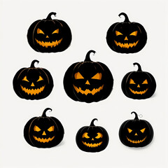 Pumpkin Expressions — Spooky Silhouette Faces