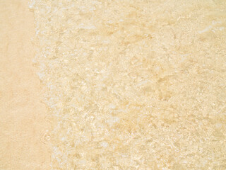 Summer background sea blue with sand beach at coast island scene mockup water nature travel vacation holidays tropical, mockup ocean ecosystem energy change environment, backdrop product cosmetic.