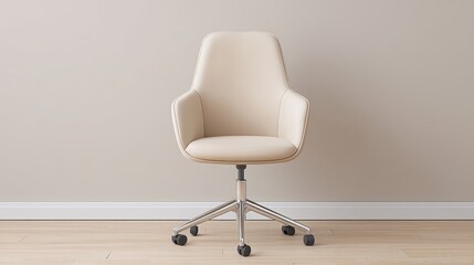 Modern Ergonomic Office Chair with a Stylish Design Set Against a Minimalist Background to Enhance Workspace Aesthetics and Comfort