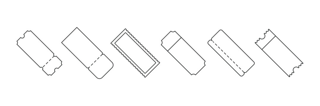 Ticket Icon Set Vector Design of Event and Admission Tickets . Ticket icon set . eps 10