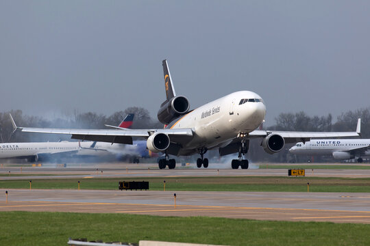 Louisville, United States - November, 2025: McDonnell Douglas MD-11 Ups cargo courier