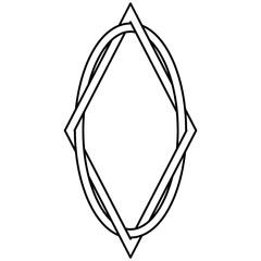 Geometric diamond and ellipse Intersecting pattern with symmetry and abstract design