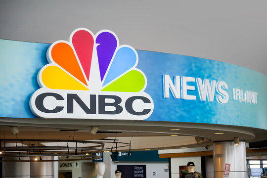 CNBC news store inside Flint Bishop International airport in Michigan.