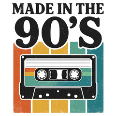 Made in the 90 s - Throwback 80s shirt, Retro 90s Shirt graphic, vintage 90s Party t-shirt, Nostalgia Graphics design
