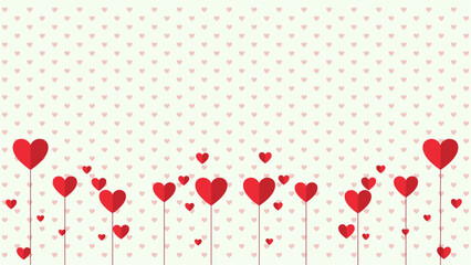 Love hearts pattern background. Love hearts pattern with red hearts creates a romantic background perfect for valentines day. Suitable for greeting cards, social media posts, and romantic designs.