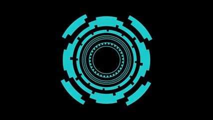 Sci-fi HUD progress futuristic HUD interface 4K resolution on black background - Powered by Adobe