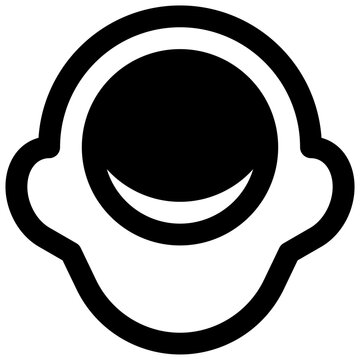 Emptiness. Outlined stroke vector icon with black-filled details.