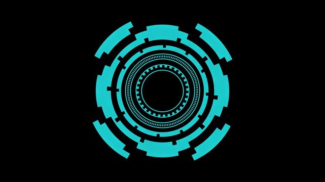 Sci-fi HUD progress futuristic HUD interface 4K resolution on black background