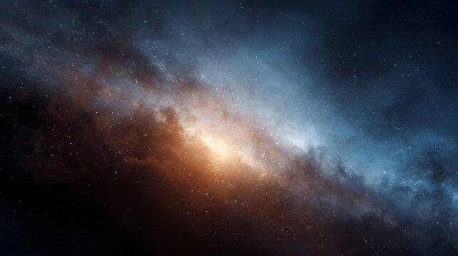 A vibrant glowing cosmic nebula with countless stars showcasing the vastness of the universe