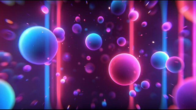 Abstract Colorful Spheres Animation
