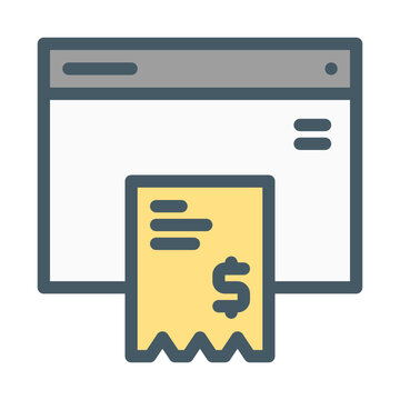 Online Payment Service.. This is a vector single icon with a filled outline style. Suitable for any purpose, such as website design, mobile app design, logo design, pattern design, etc.