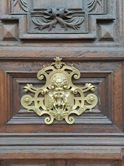 detail of the door of a church