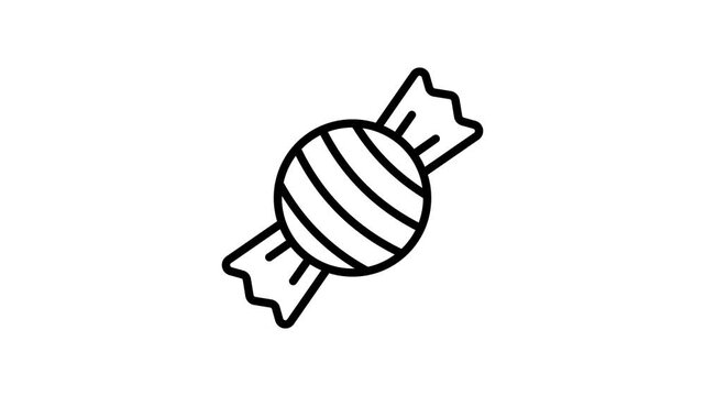 Get a glimpse of this wrapped candy line animated icon