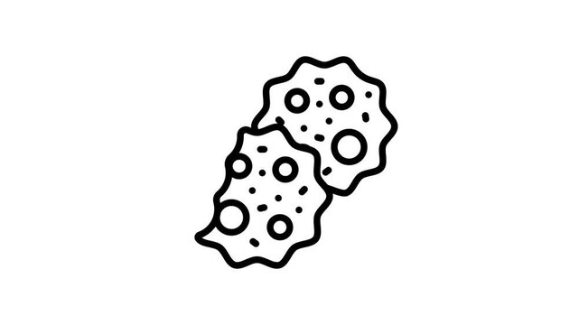 Have a look at this creatively designed line animated icon of cookies