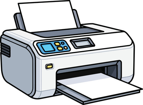 the silent workhorse bringing your virtual world onto tangible pages, simplifying tasks, isolated on transparent background