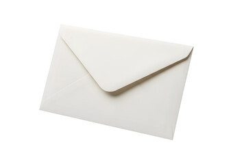 A single blank folded envelope isolated on a transparent or white background. PNG
