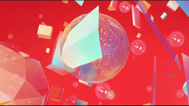 Abstract 3D Geometric Composition