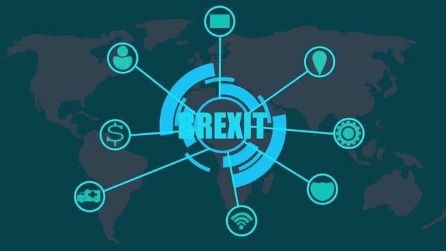 Global network connecting to Brexit concept with world map background connection - Powered by Adobe