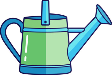 green thumbs ally nurturing growth and freshness with every pour, isolated on transparent background