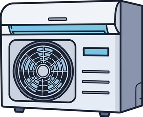 Fototapeta premium modern comfort engine delivering refreshing air and perfect indoor climates, isolated on transparent background