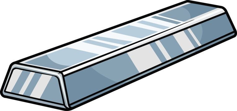 lustrous silver ingot a foundation of wealth and enduring economic stability, isolated on transparent background