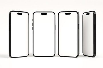 Minimal Smartphone Frame Mockup Isolated on White Background