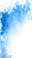 background with soft blue watercolor wash gradually fading into calm white space below