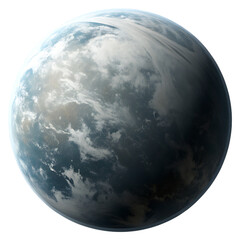 Naklejka premium Cloudy exoplanet space isolated on a transparent background png