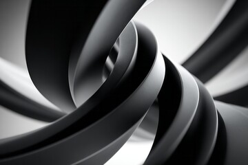 Obraz premium Abstract black curved lines abstract modern design clean
