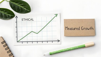 Ethical Business Growth Chart Showing Positive Financial Data