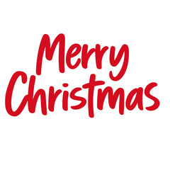 Letter font of the word merry Christmas on a transparent background